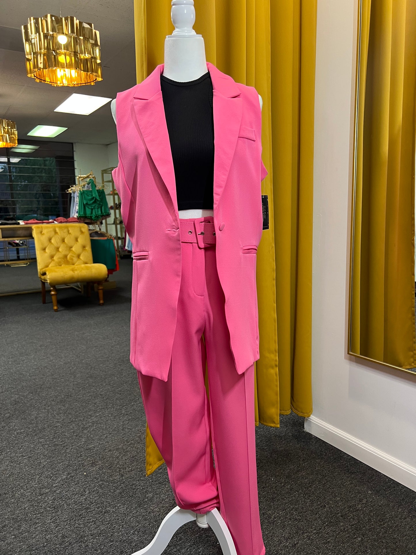 Pink blazer set